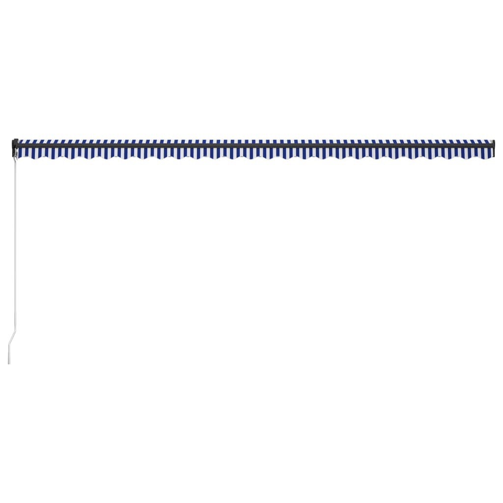 vidaXL Ručne zaťahovacia markíza 600x300 cm modrá a biela