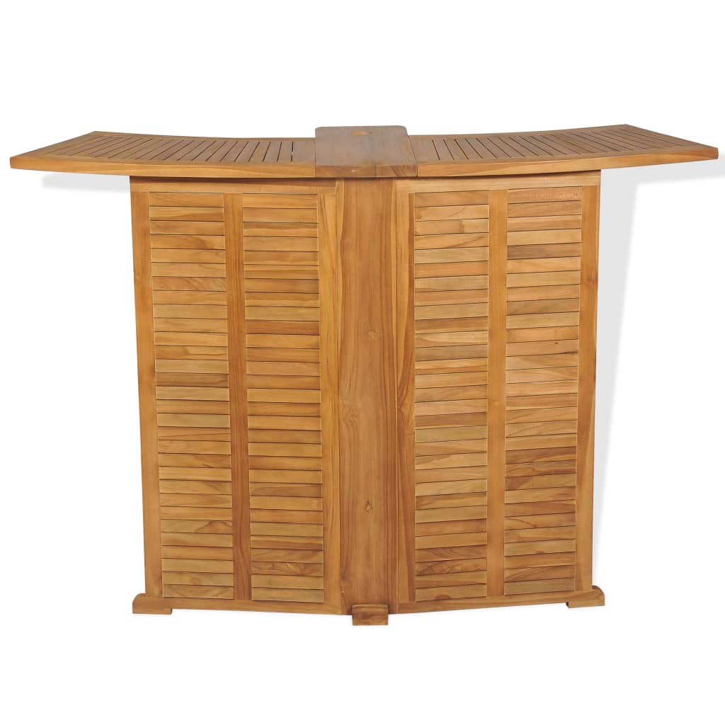 vidaXL Skladací barový stôl 155x53x105 cm, tíkový masív
