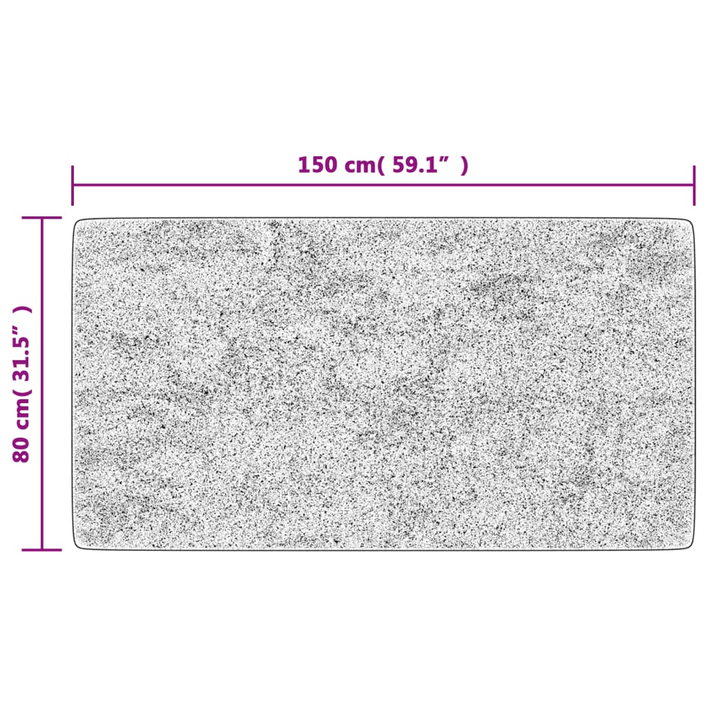 vidaXL Prateľný koberec 80x150 cm bledobéžový protišmykový