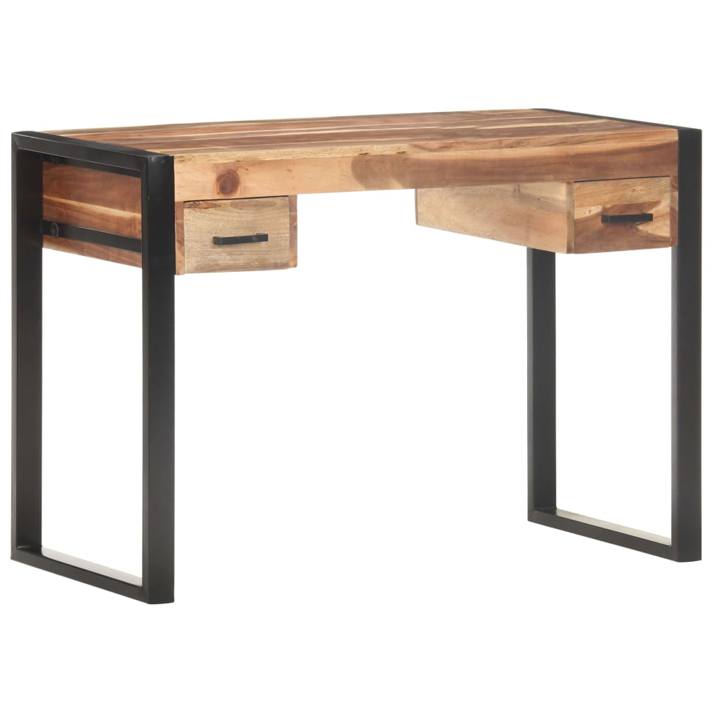 vidaXL Stôl 110x50x76 cm masívne drevo so sheeshamovou povrchovou úpravou