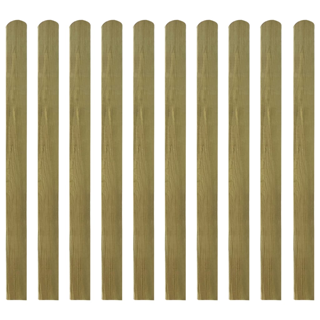 vidaXL Impregnované plotové dosky 10 ks, drevo 120 cm