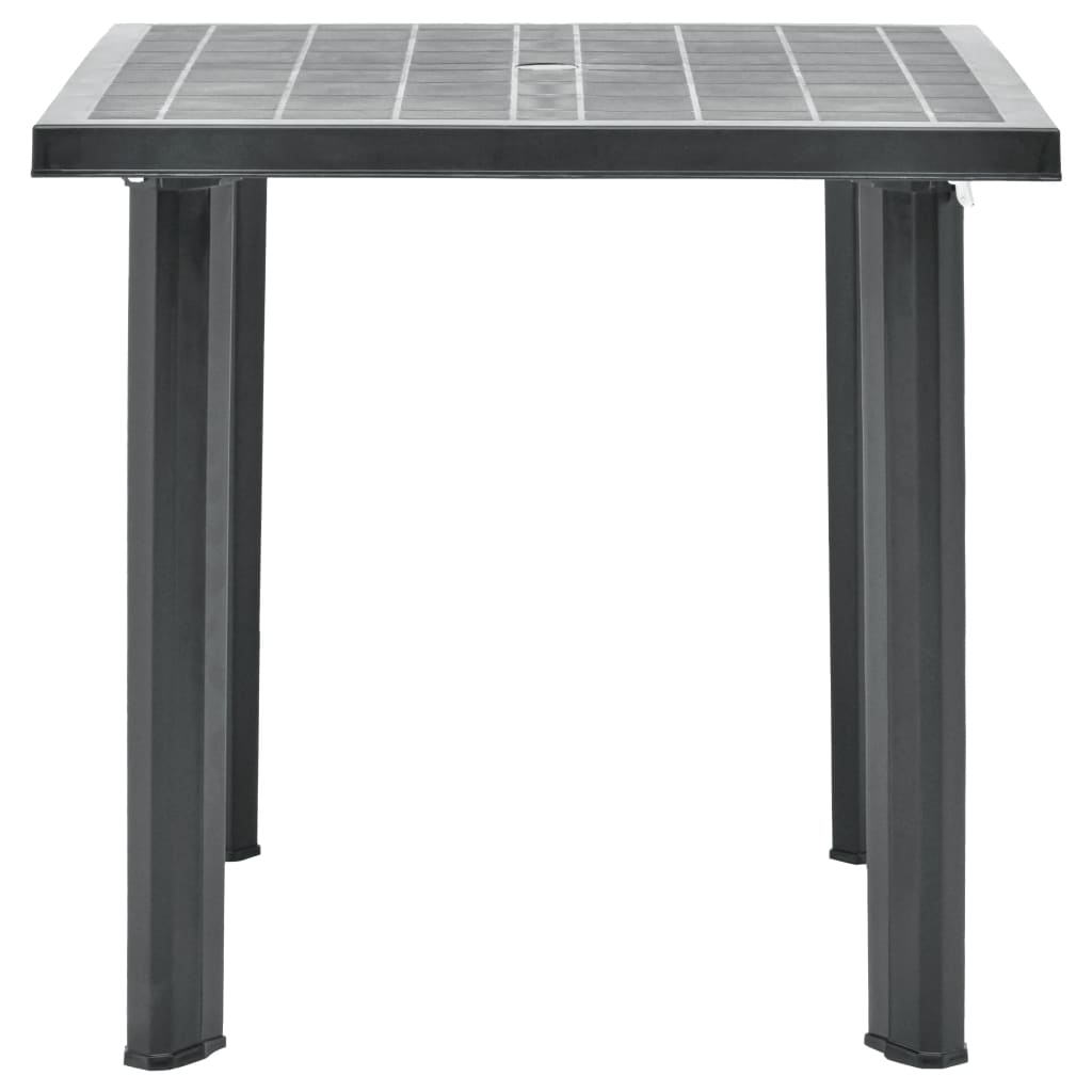 vidaXL Záhradný stôl, antracitový 80x75x72 cm, plast