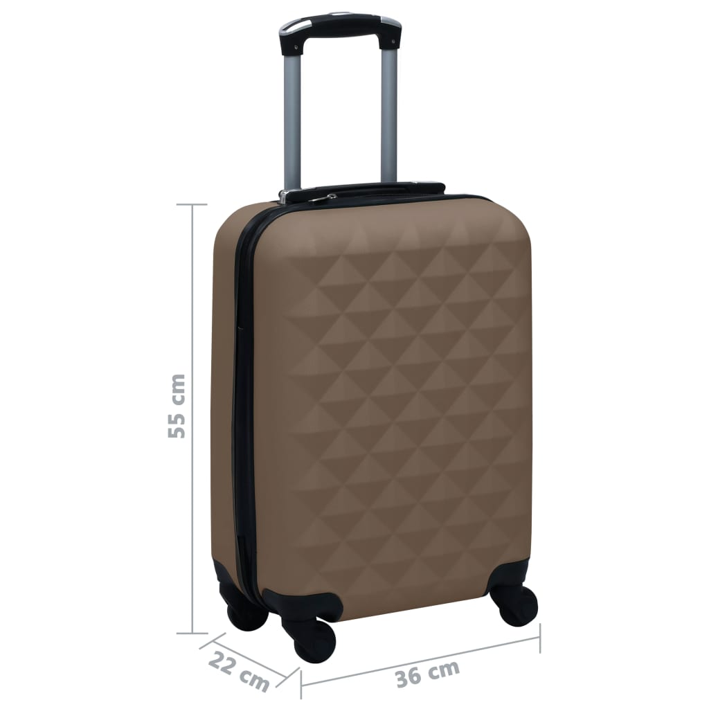 vidaXL Cestovný kufor s tvrdým krytom hnedý ABS