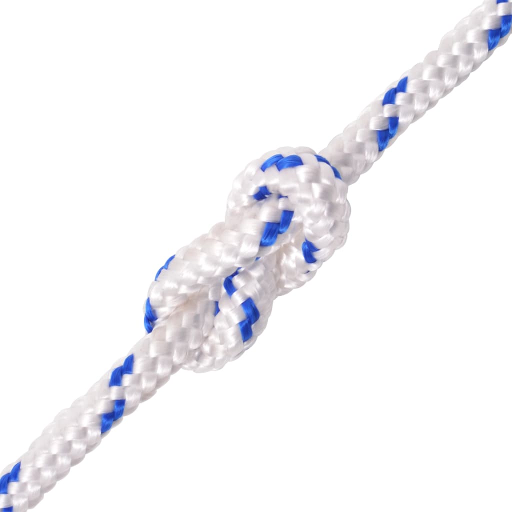 vidaXL Lodné lano, polypropylén, 12 mm, 50 m, biele
