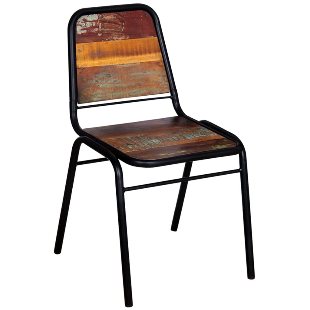 vidaXL Jedálenské stoličky 6 ks, recyklovaný masív