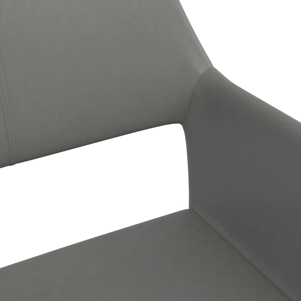 vidaXL Jedálenské stoličky 6 ks sivé umelá koža
