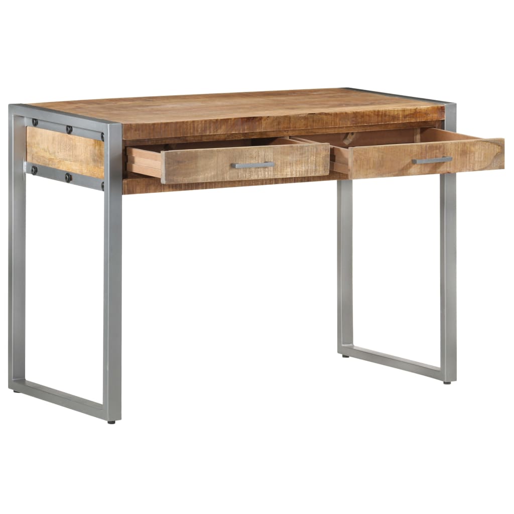 vidaXL Stôl 108x50x75 cm surové mangové drevo