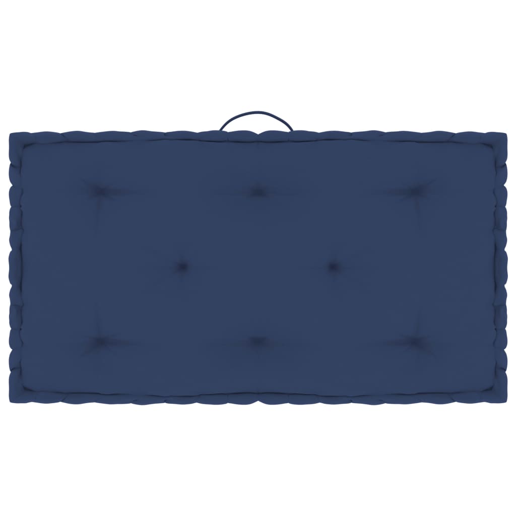 vidaXL Podlahové podložky na paletový nábytok 4 ks bledá námornícka modrá bavlna