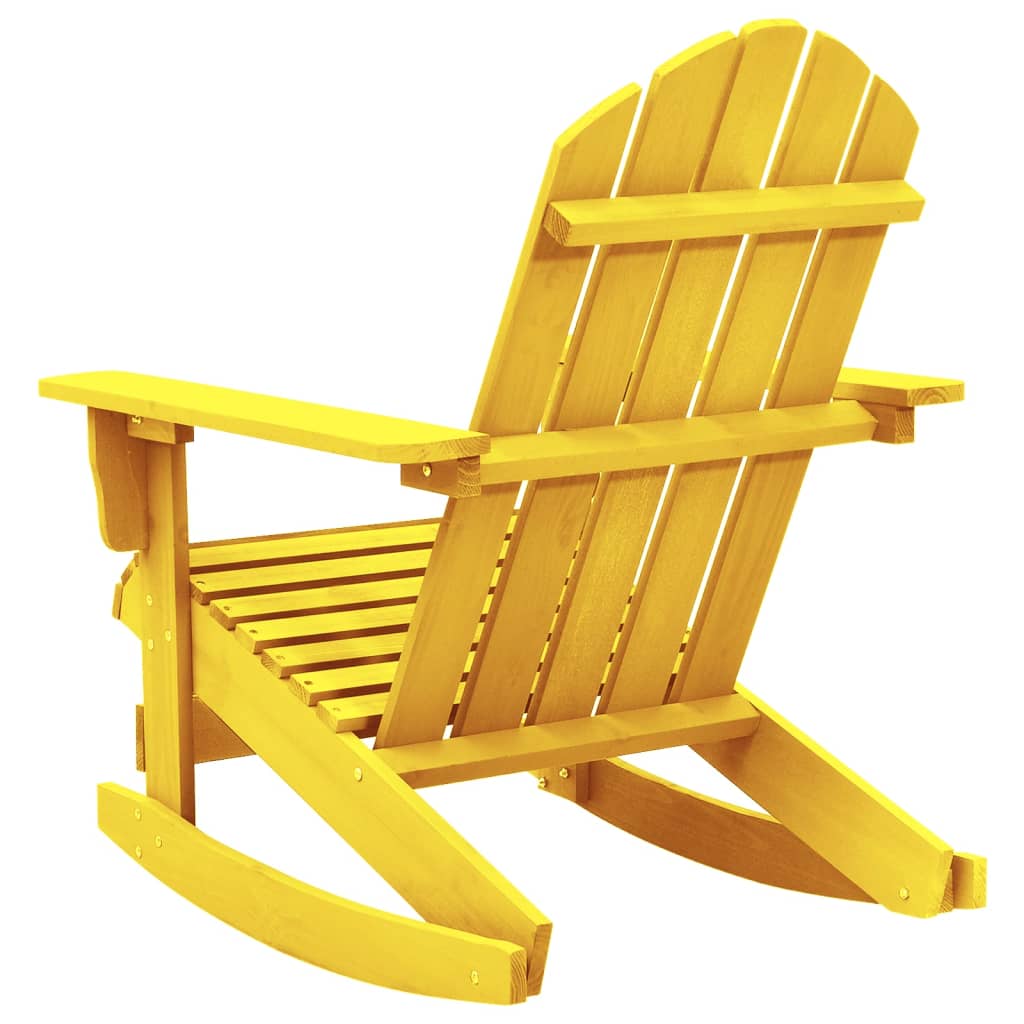 vidaXL Záhradná hojdacia stolička Adirondack jedľový masív žltá