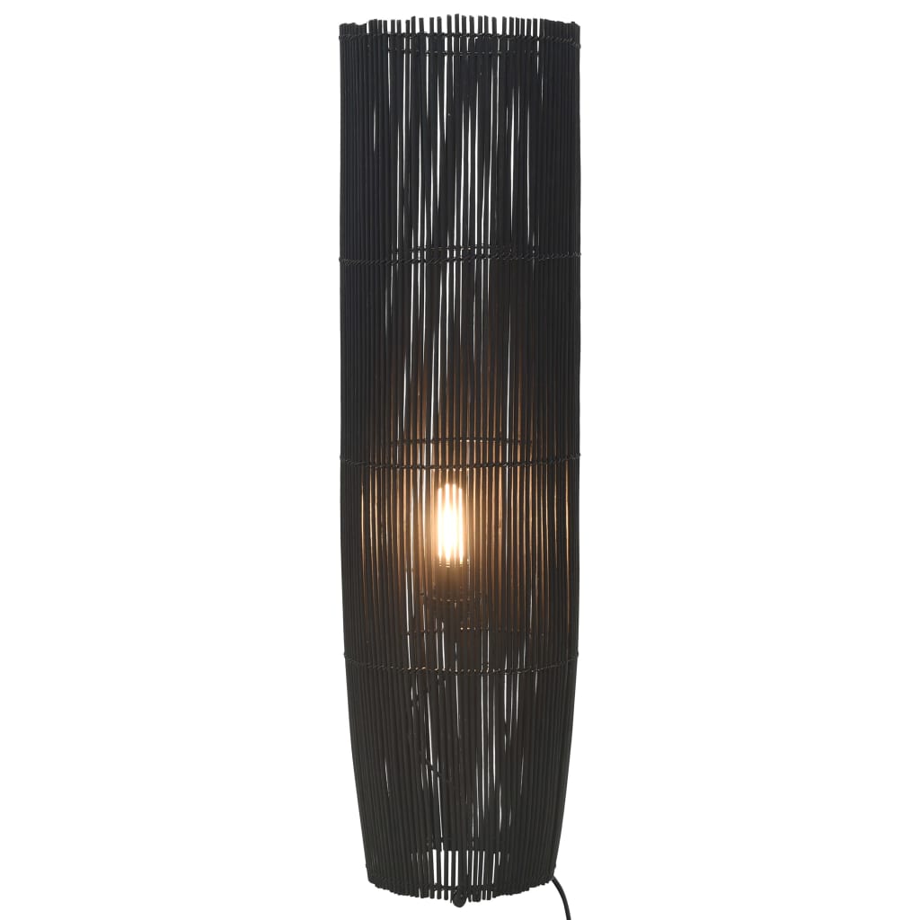 vidaXL Stojanová lampa vŕba čierna 52 cm E27