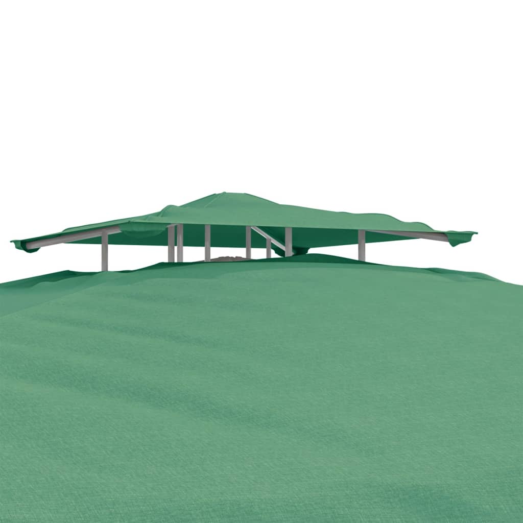 vidaXL Altánok s dvojitou strechou zelená 3x3x2,68 m látka
