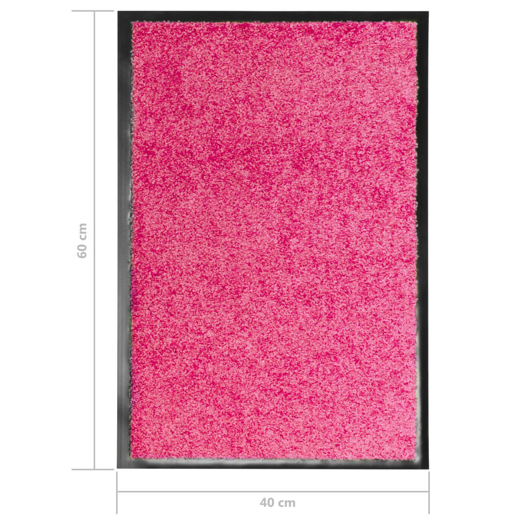 vidaXL Rohožka, prateľná, ružová 40x60 cm