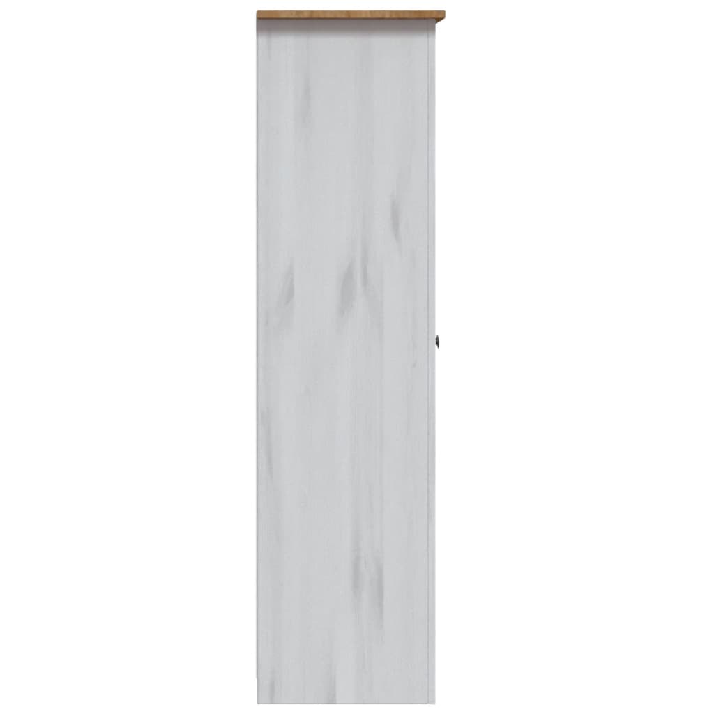vidaXL 3-dverový šatník biely 118x50x171,5 cm borovicové drevo Panama Range