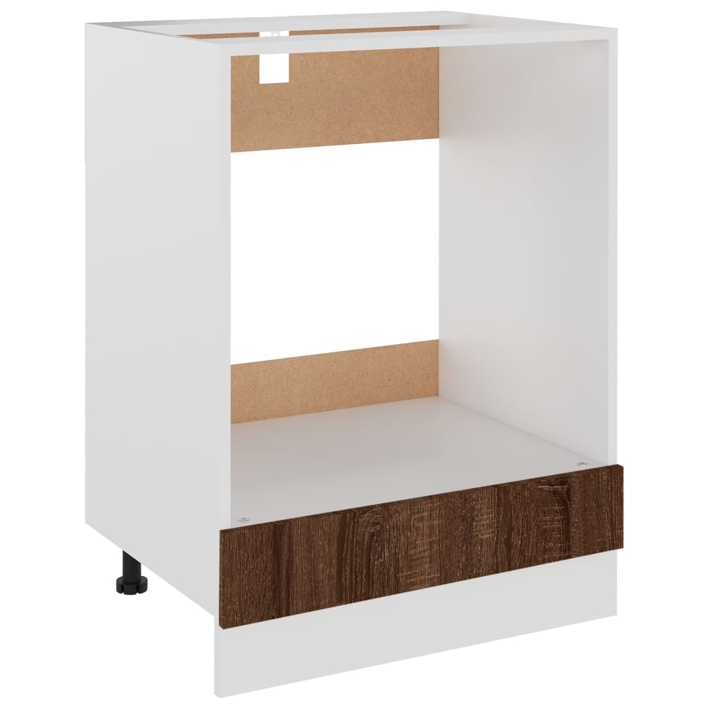 vidaXL Skrinka na sporák hnedý dub 60x46x81,5 cm spracované drevo
