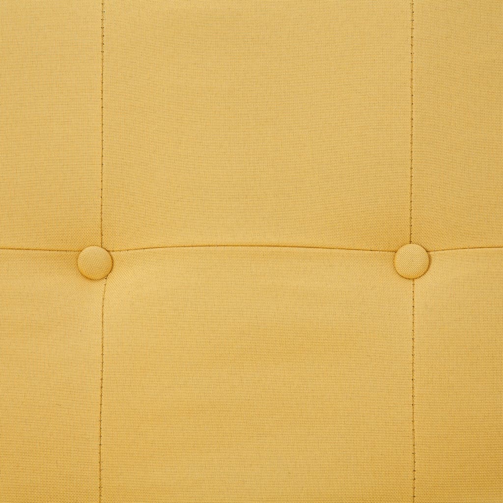 vidaXL Rozkladacia pohovka s opierkami, žltá, polyester