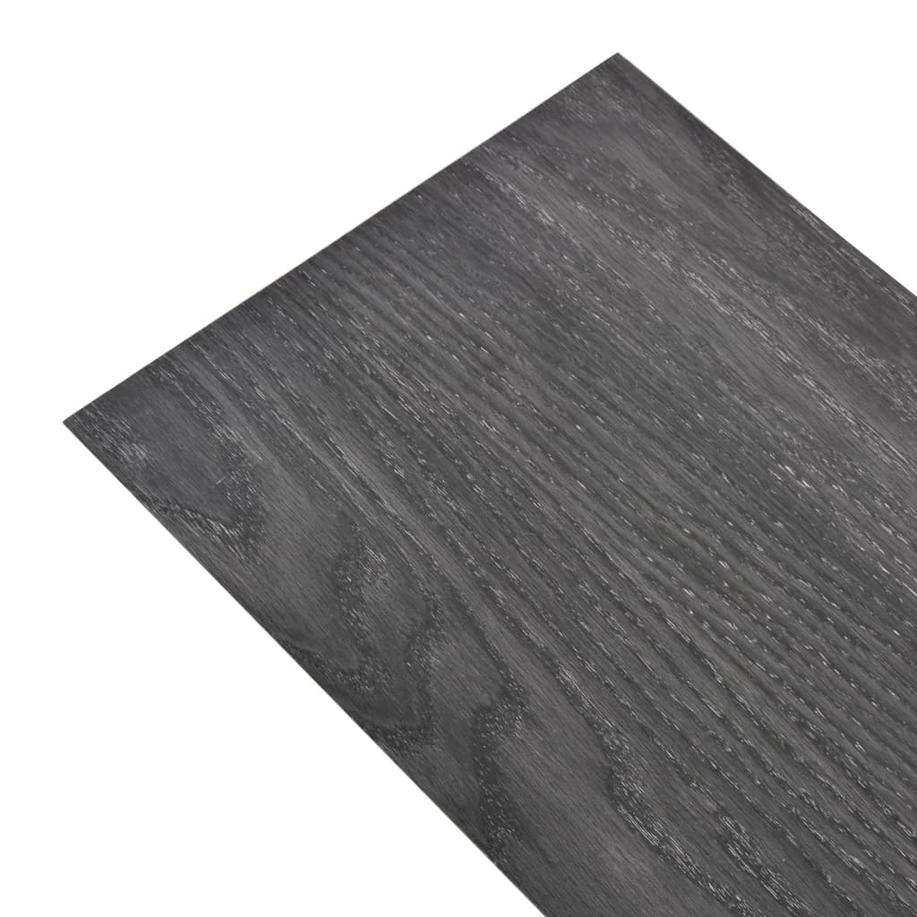 vidaXL Nesamolepiace podlahové dosky, PVC 5,26 m² 2 mm, čierno biele