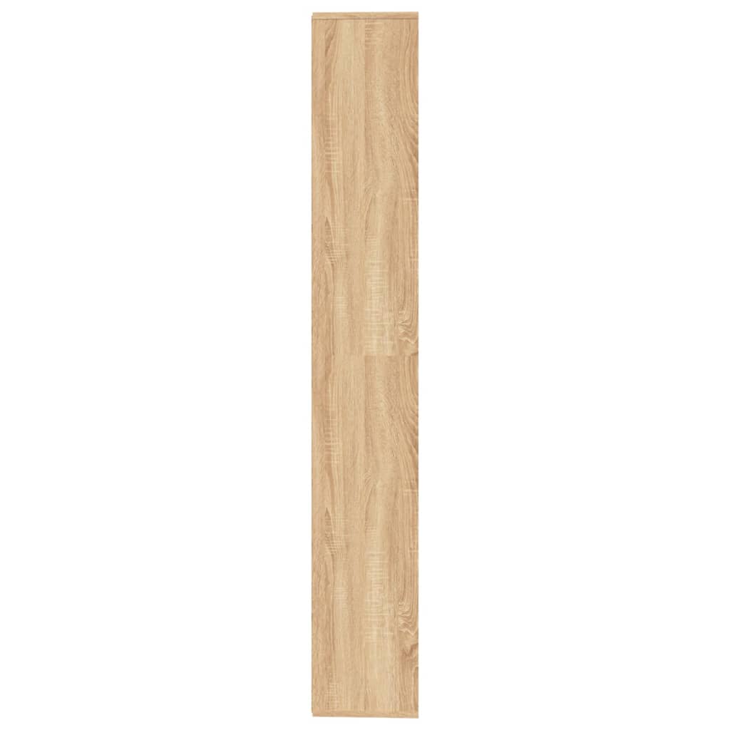 vidaXL Knižnica/deliaca stena, sonoma 155x24x160 cm, kompozitné drevo