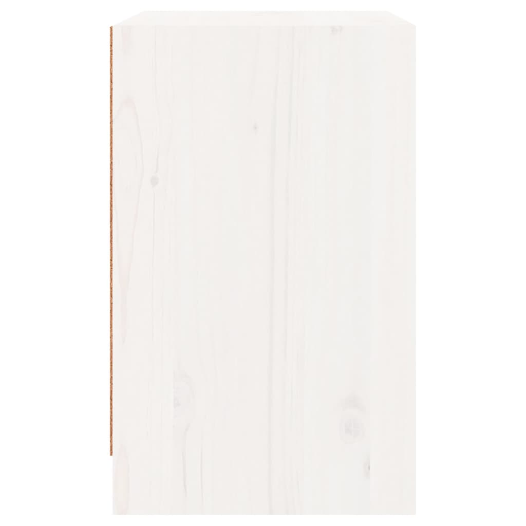 vidaXL Nočný stolík biely 40x31x50 cm borovicový masív