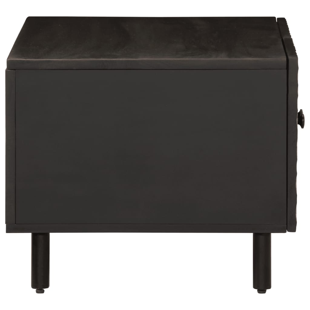 vidaXL Konferenčný stolík, čierny 80x50x40 cm, mangový masív