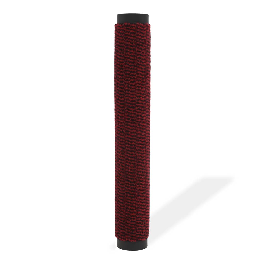 vidaXL Rohožka pred dvere, obdĺžniková, všívaná, 80x120 cm, červená