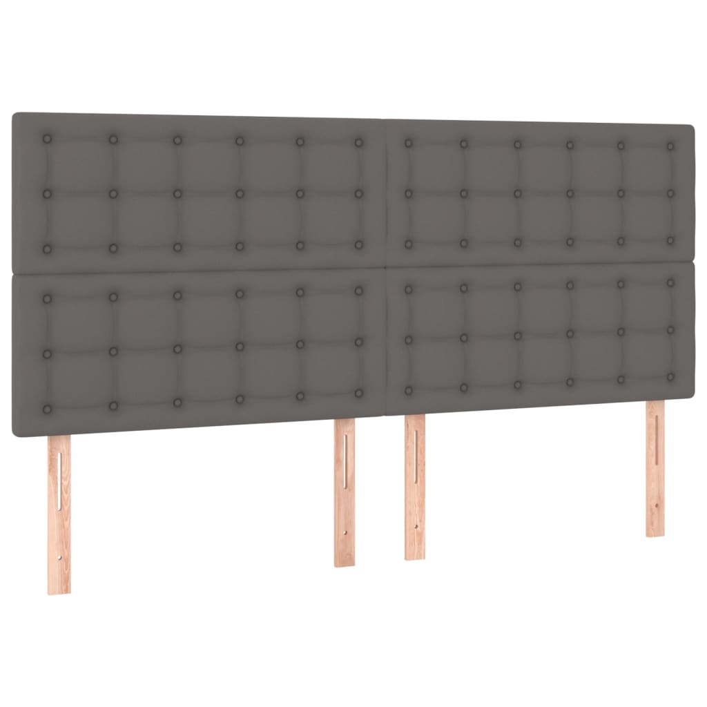 vidaXL Boxspring posteľ s matracom sivá 160x200 cm umelá koža
