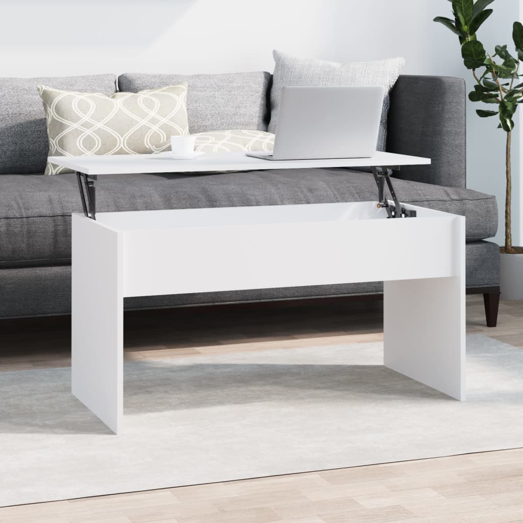 vidaXL Konferenčný stolík biely 102x50,5x52,5 cm spracované drevo