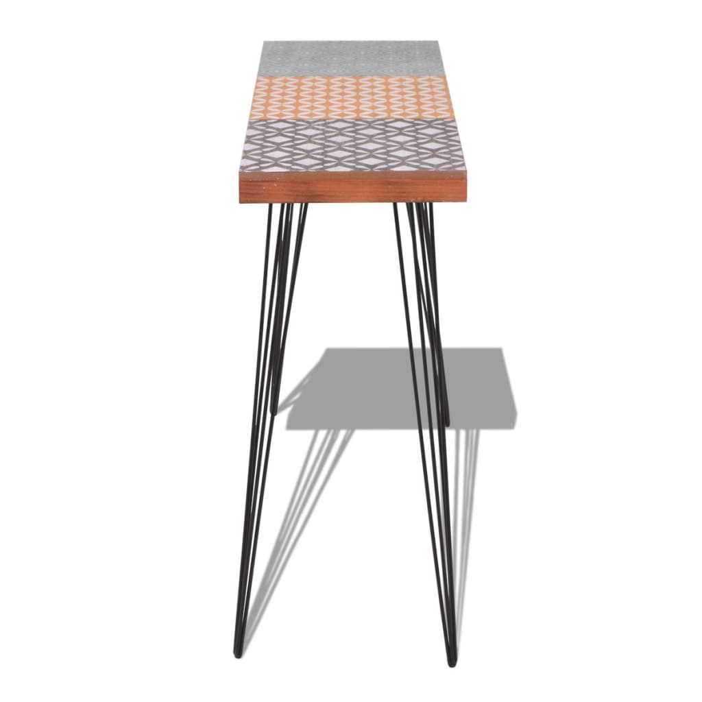 vidaXL Prístavný stolík, 90x30x71,5 cm, hnedý