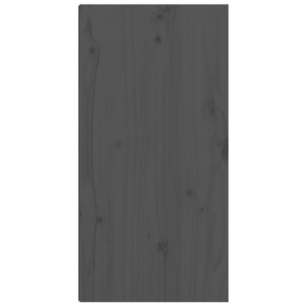 vidaXL Nástenná skrinka sivá 30x30x60 cm masívna borovica