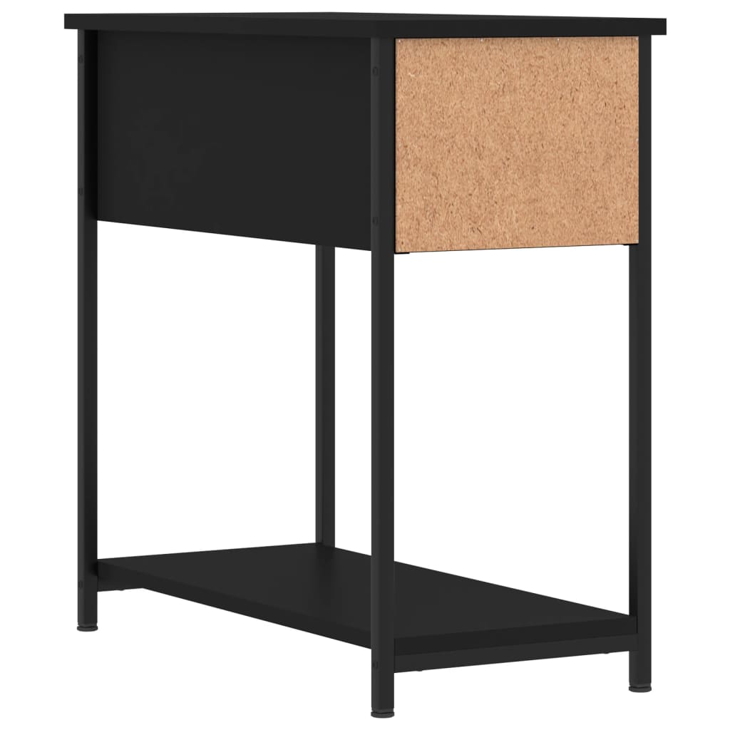 vidaXL Nočný stolík čierny 30x60x60 cm kompozitné drevo