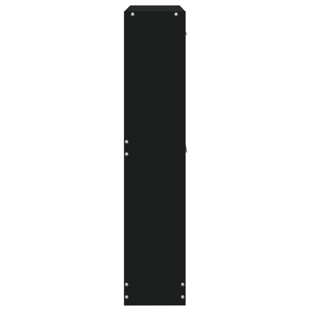 vidaXL Botník čierny 59x17x81 cm spracované drevo