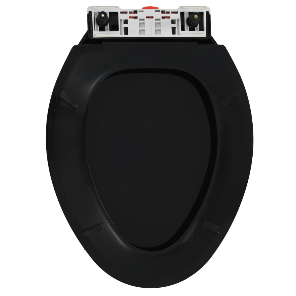 vidaXL WC sedadlo, pomalé sklápanie, rýchloupínacie, čierne