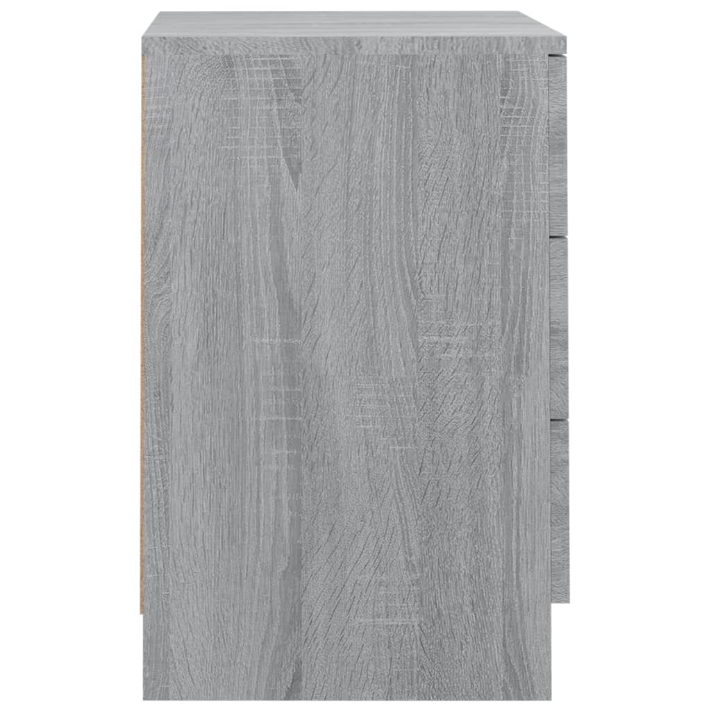 vidaXL Nočné stolíky 2 ks sivé sonoma 38x35x56 cm spracované drevo