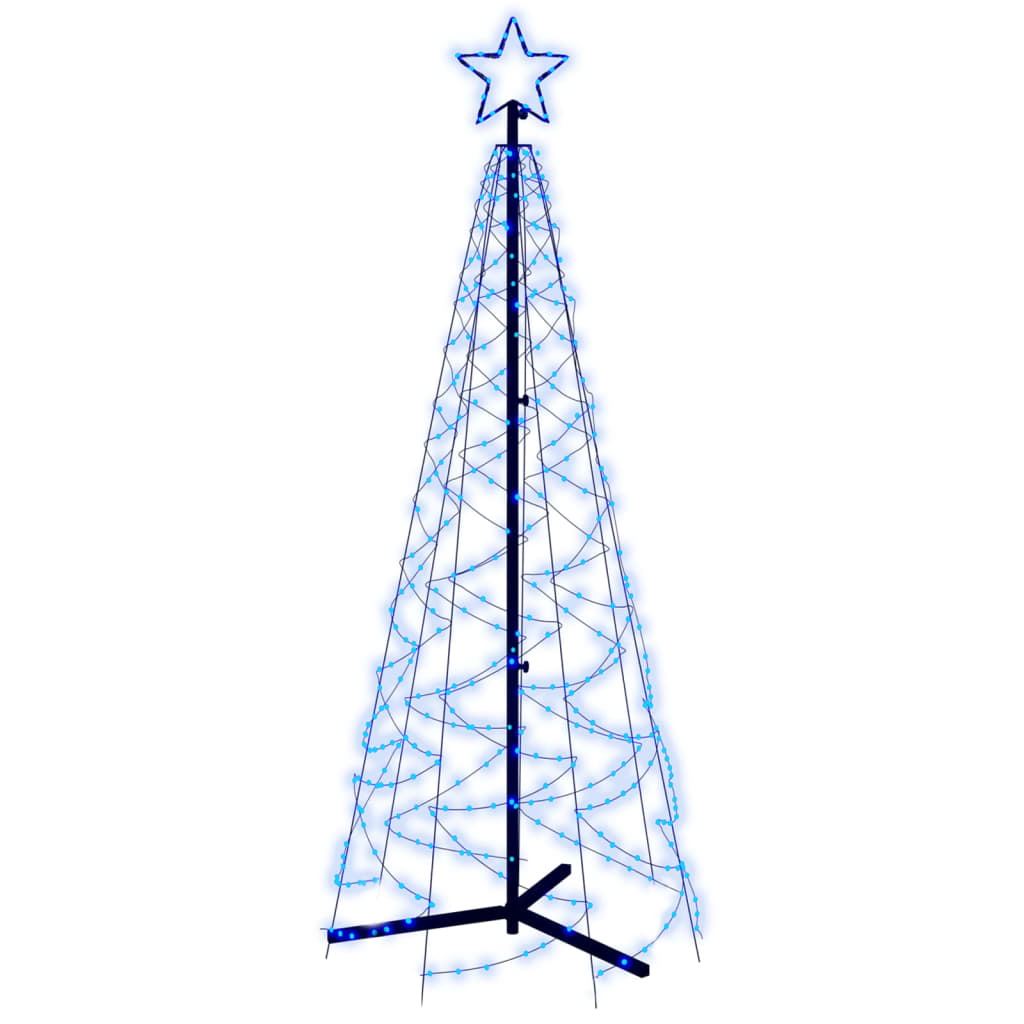 vidaXL Vianočný stromček, kužeľ, modrý 200 LED 70x180 cm