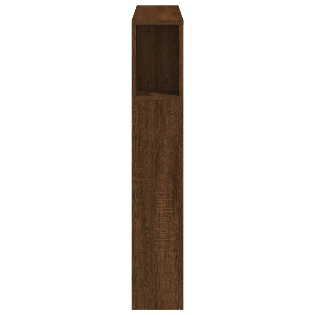 vidaXL Čelo s LED hnedý dub 100x18,5x103,5 cm kompozitné drevo