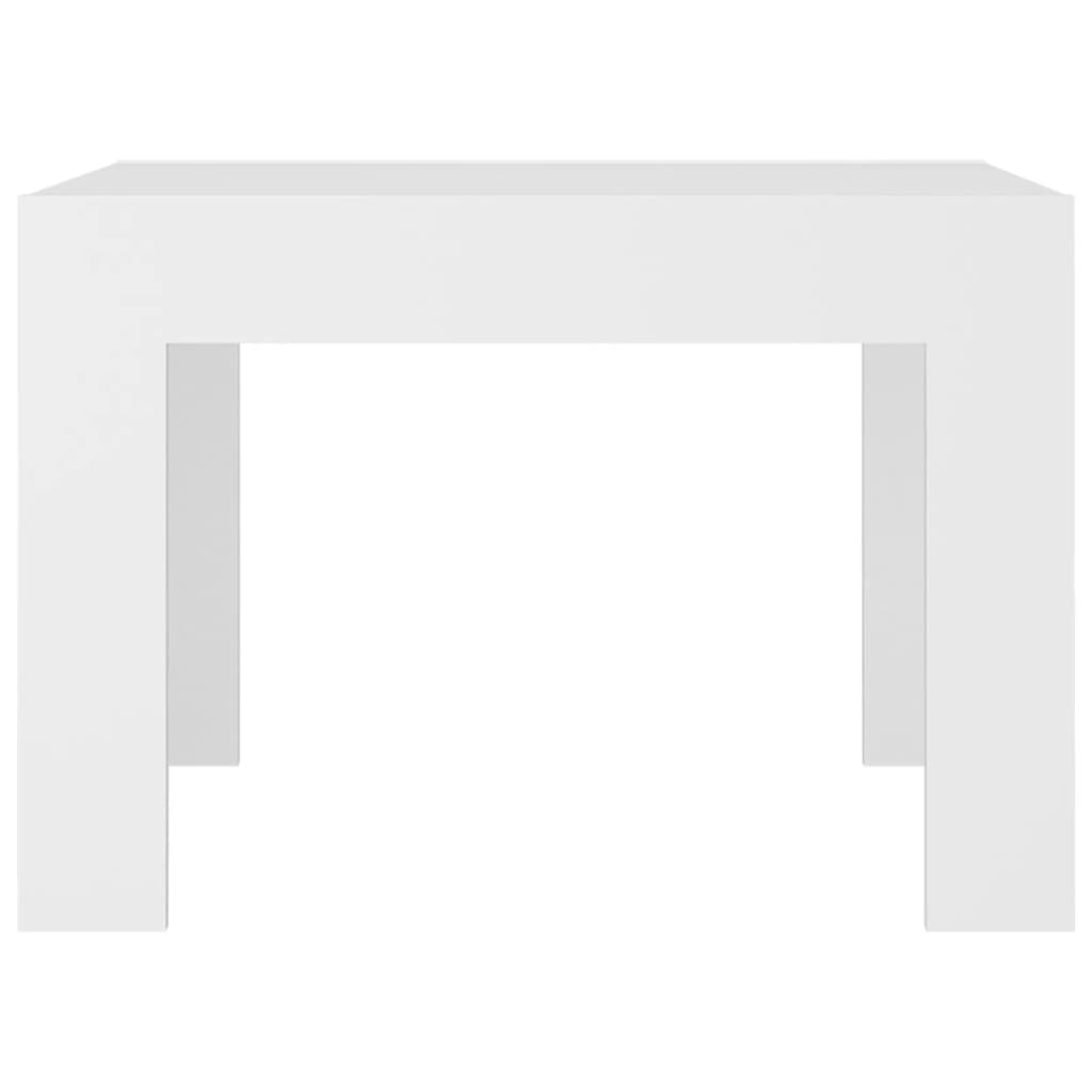 vidaXL Konferenčný stolík biely 50x50x35 cm drevotrieska