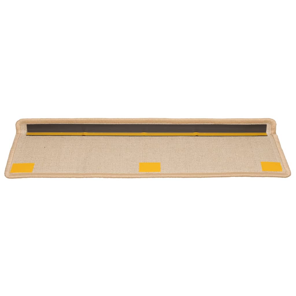 vidaXL Kobercové nášľapy na schody 15 ks, 65x21x4 cm, hnedé