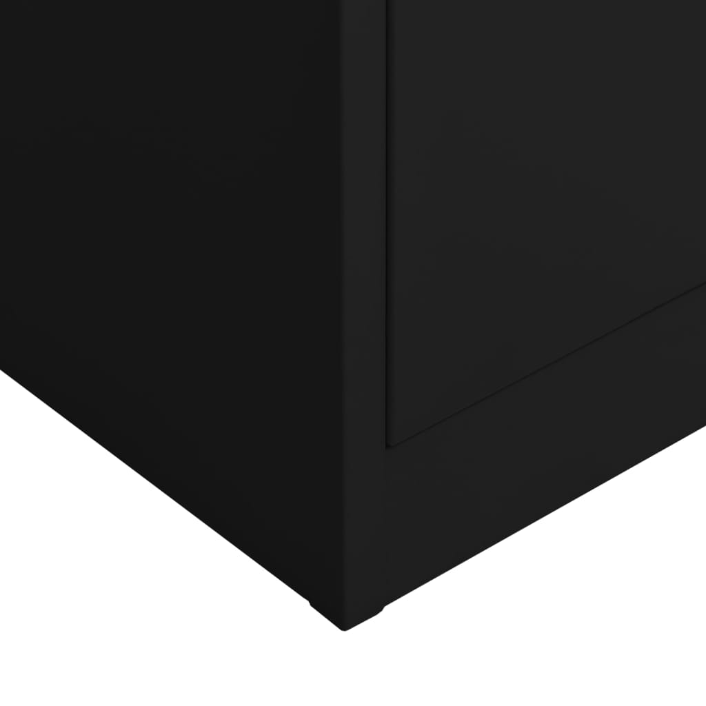 vidaXL Uzamykacia skriňa čierna 90x40x180 cm oceľová