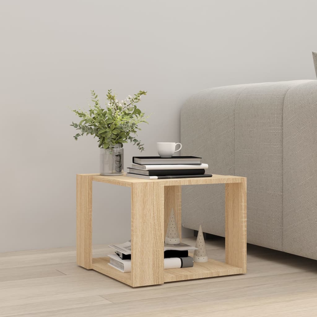 vidaXL Konferenčný stolík, dub sonoma 40x40x30 cm, kompozitné drevo