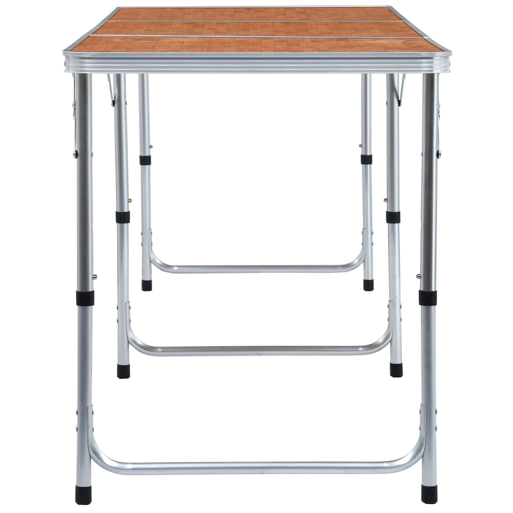 vidaXL Skladací kempingový stôl 180x60 cm hliníkový