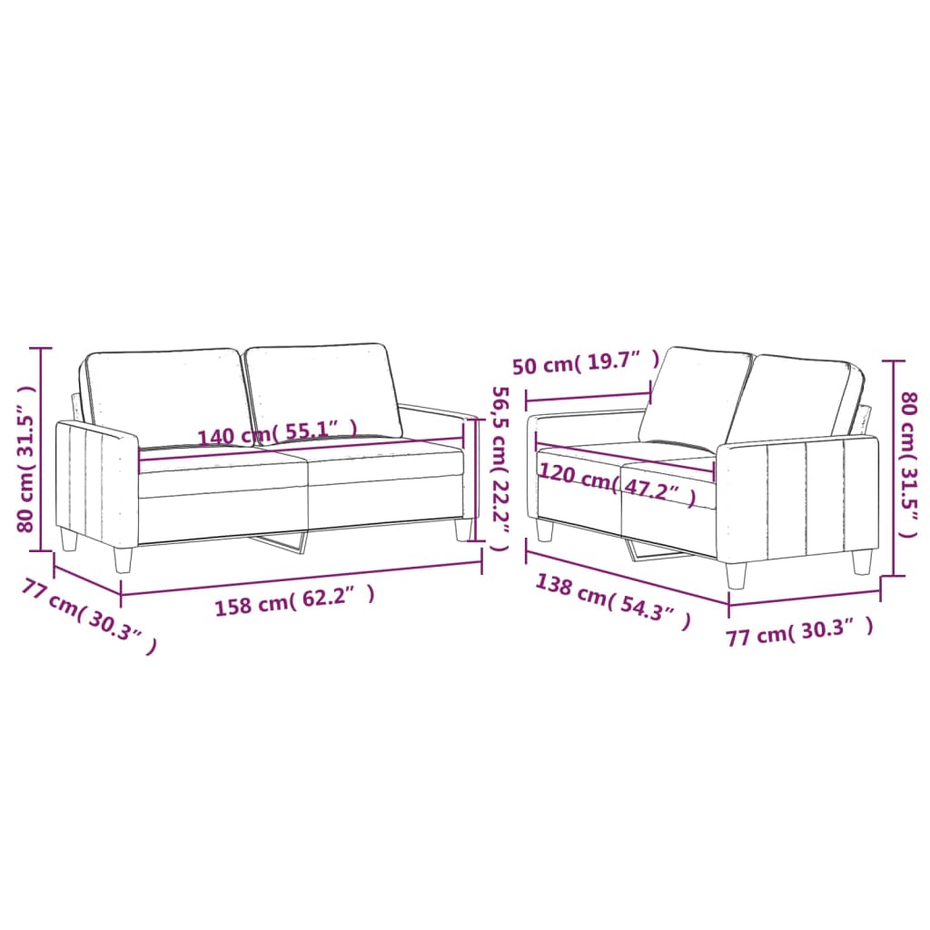 vidaXL 2-dielna sedacia súprava s vankúšmi tmavozelené zamat