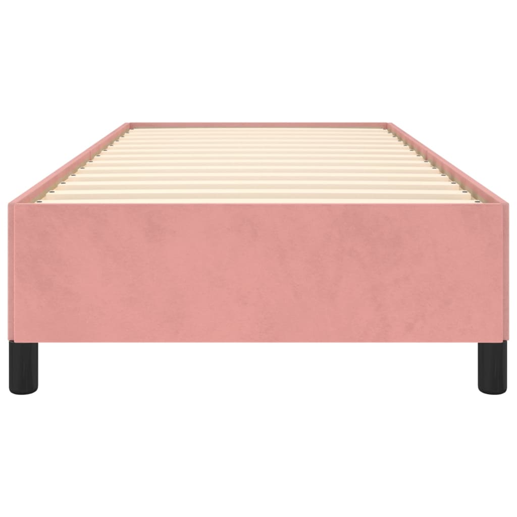 vidaXL Rám postele ružový 90x200 cm zamat