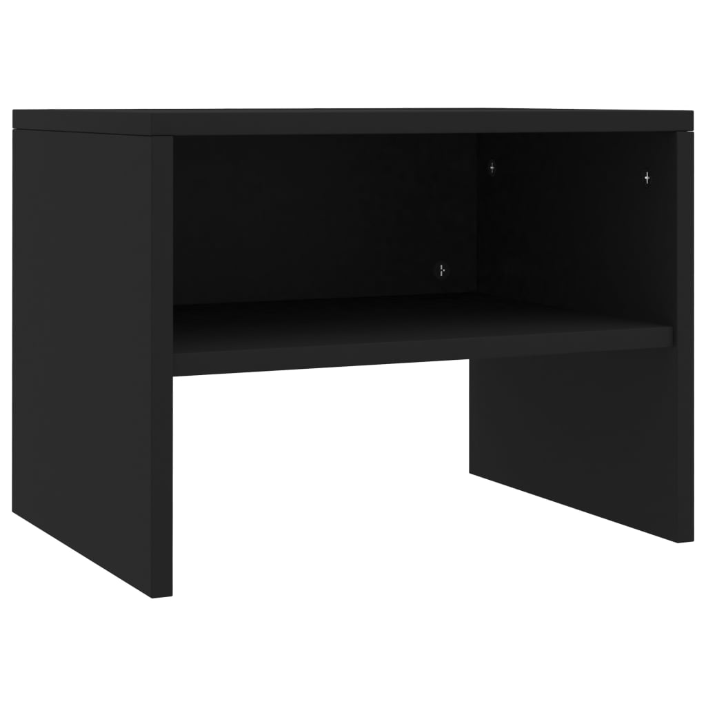 vidaXL Nočný stolík čierny 40x30x30 cm drevotrieska
