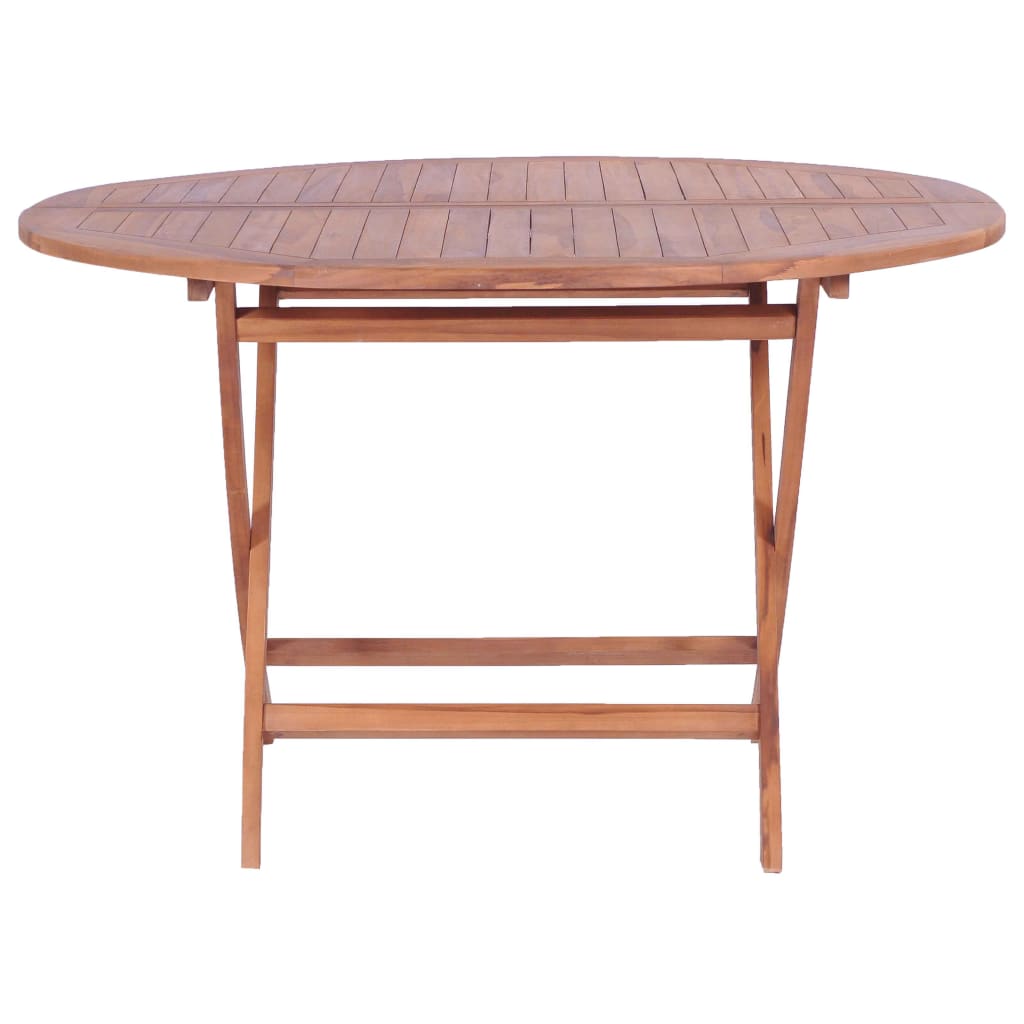 vidaXL Skladací záhradný stôl 120x75 cm, tíkový masív