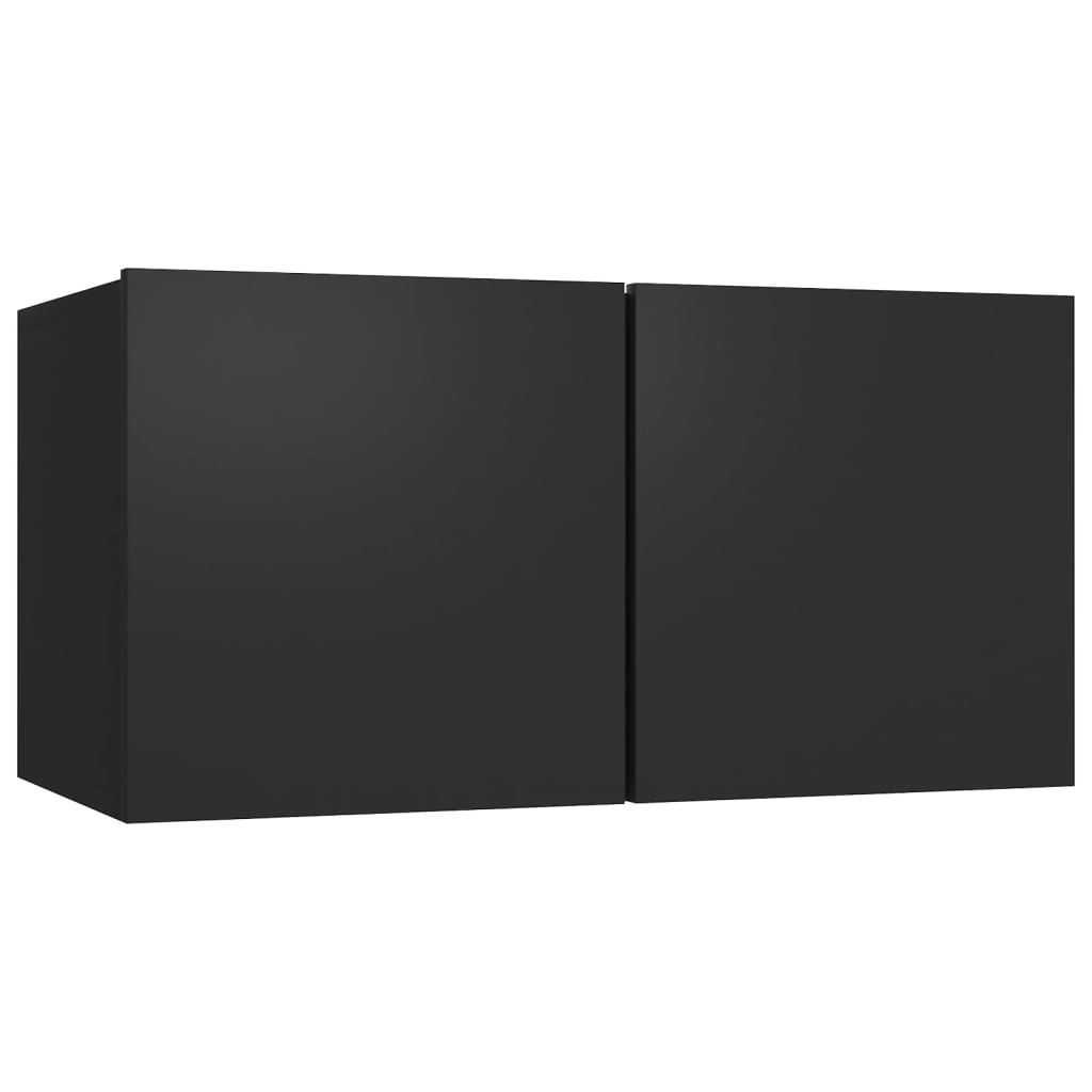 vidaXL TV skrinky 4 ks čierne 60x30x30 cm drevotrieska