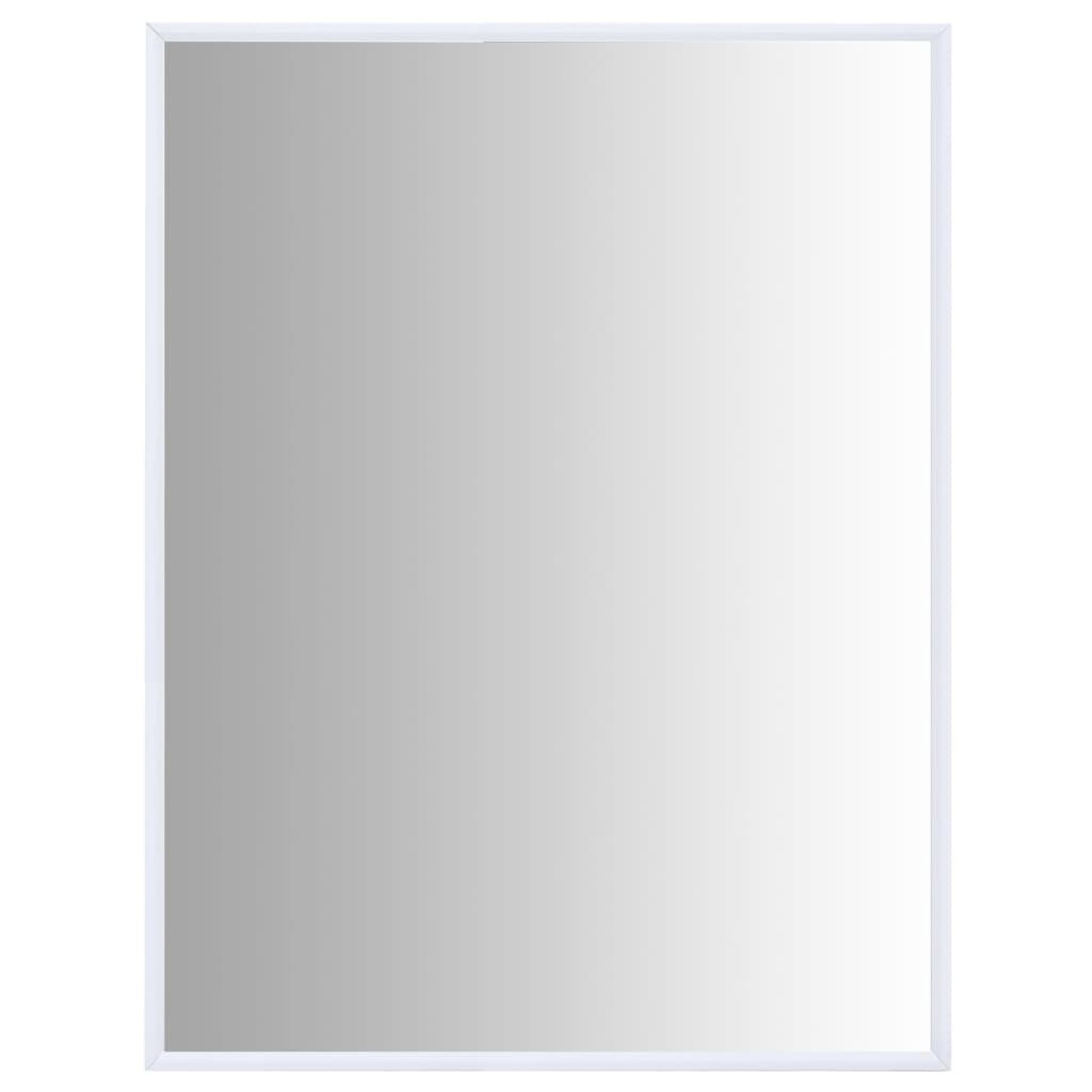 vidaXL Zrkadlo biele 80x60 cm