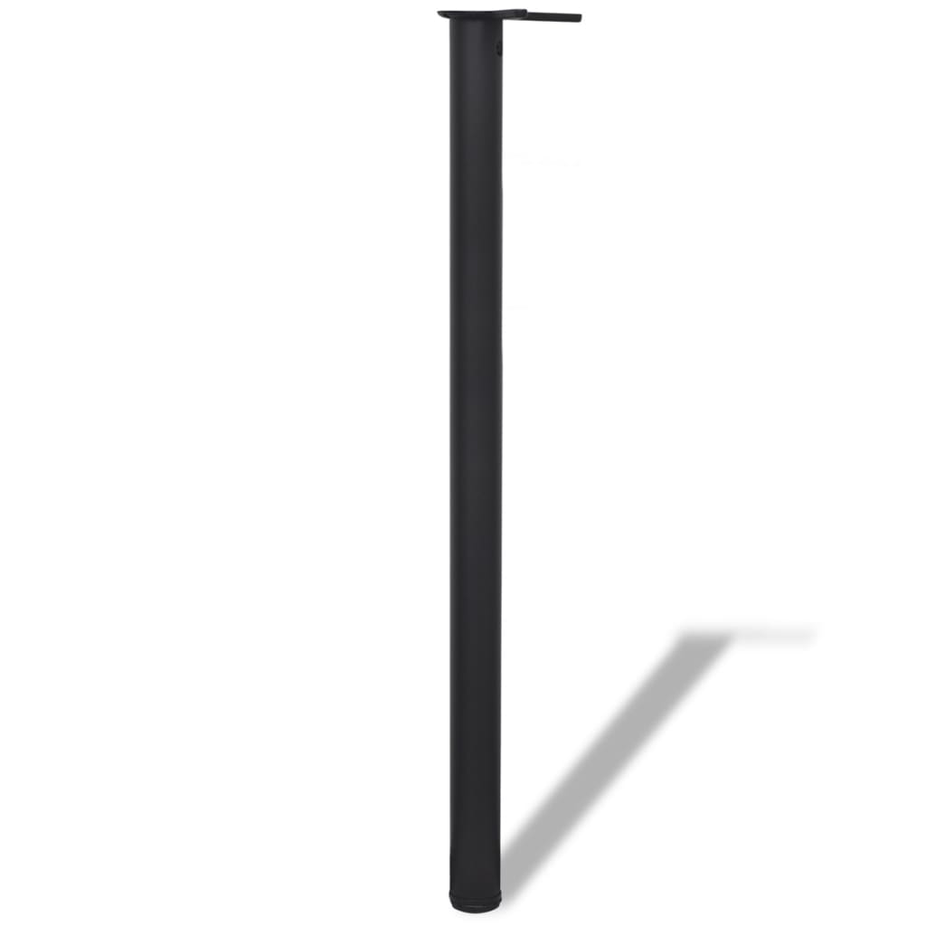 Výškovo nastaviteľné stolové nohy, 4ks, čierne, 1100 mm