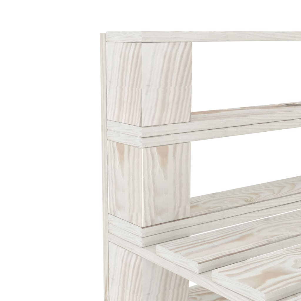 vidaXL 7-dielna záhradná sedacia súprava paletové drevo biela