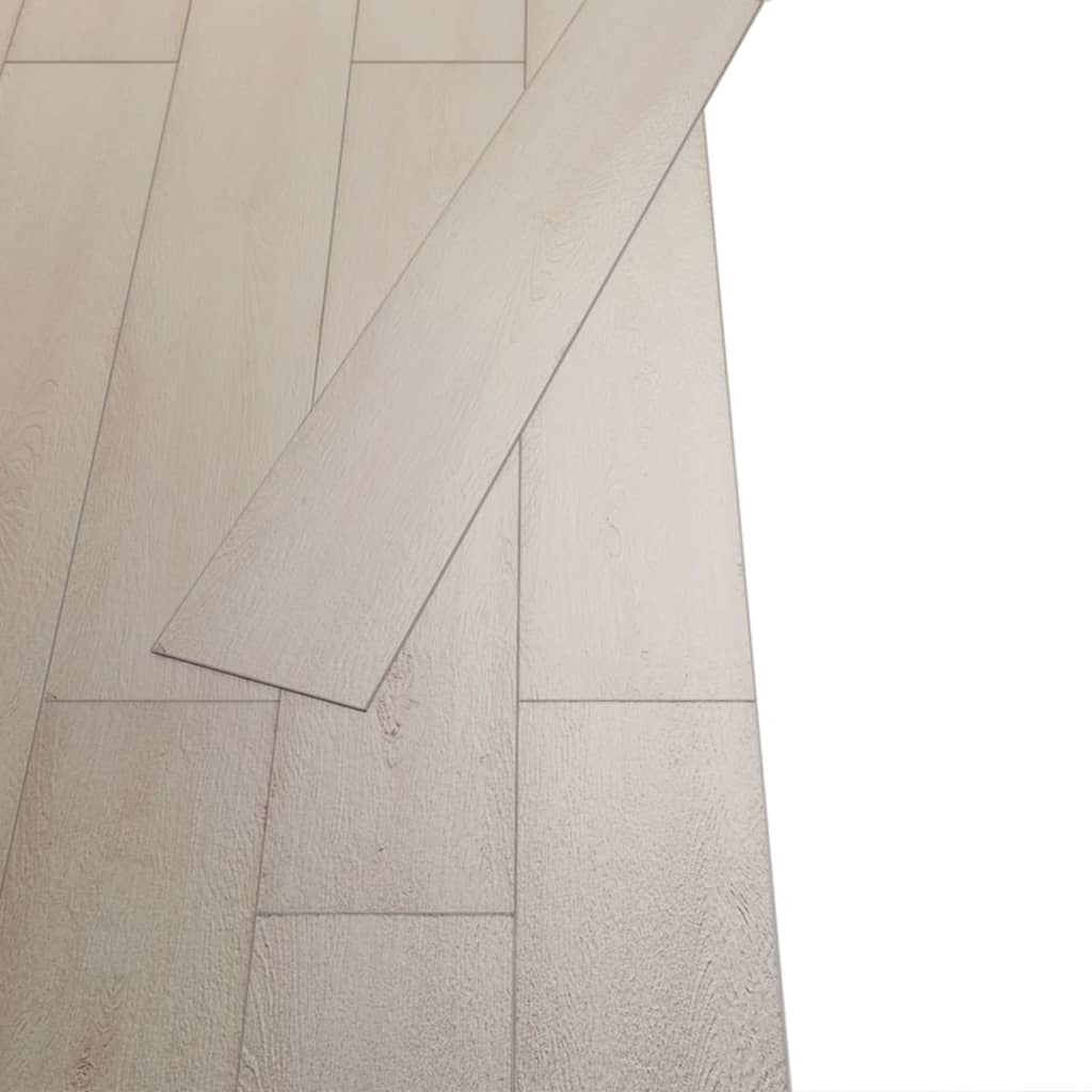 vidaXL Samolepiace podlahové dosky z PVC 5,02m² 2mm,klasický biely dub