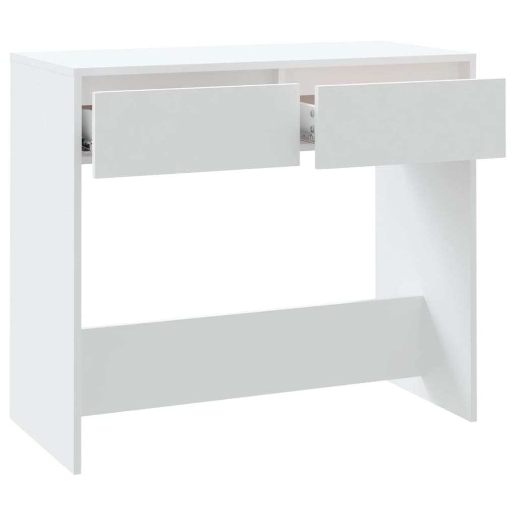 vidaXL Konzolový stolík biely 89x41x76,5 cm oceľový
