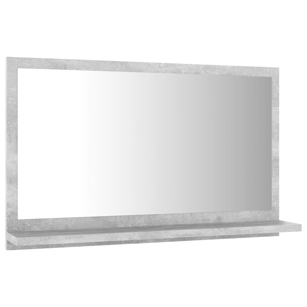 vidaXL Kúpeľňové zrkadlo, betónovo sivé 60x10,5x37cm, kompozitné drevo